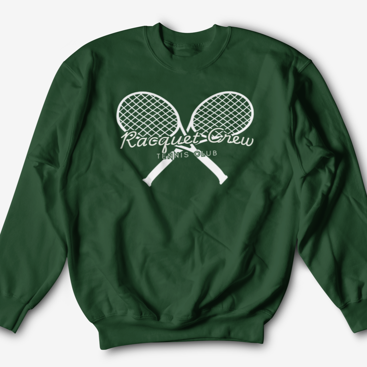 RACQUET LOGO CREWNECK - GREEN