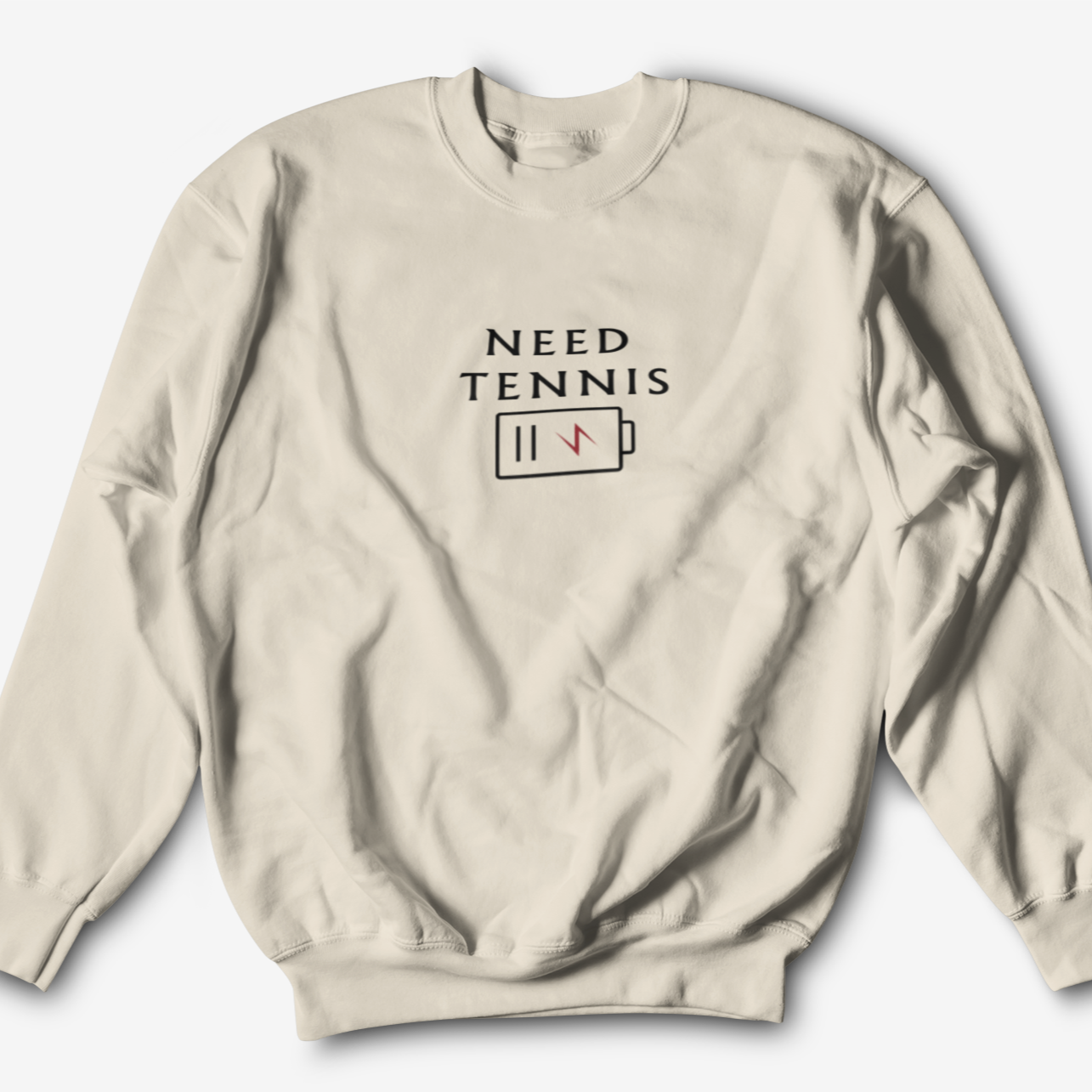 NEED TENNIS CREWNECK - TAN