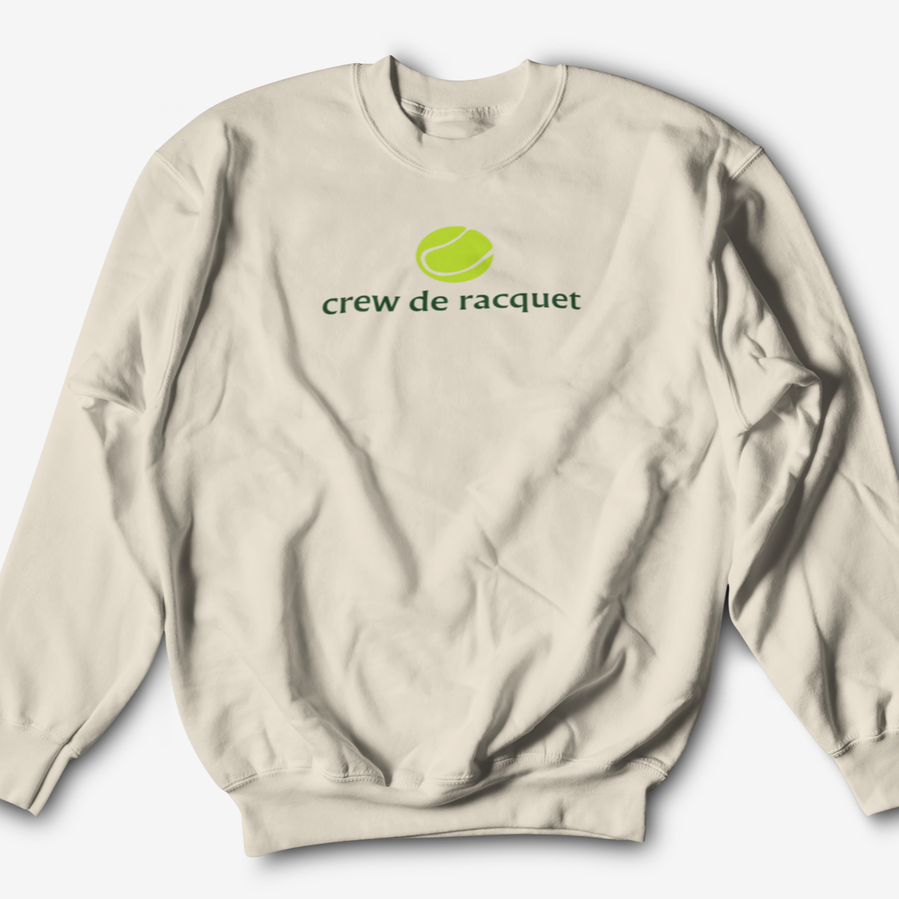 CREW DE RACQUET CREWNECK - TAN