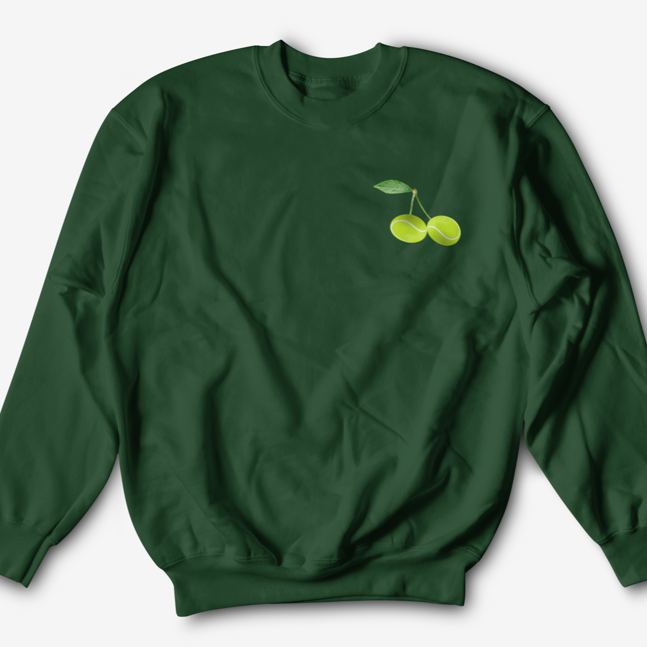 TENNIS CHERRY CREWNECK - GREEN